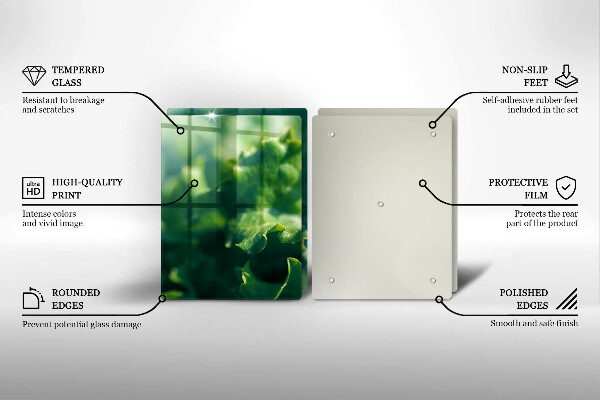 Főzőlap védő üveglap Saláta levelek