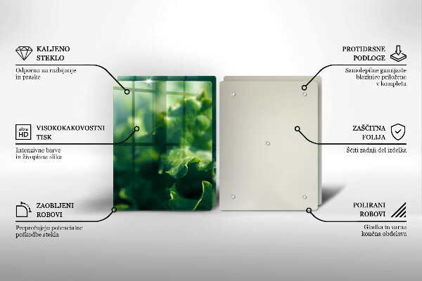 Főzőlap védő üveglap Saláta levelek