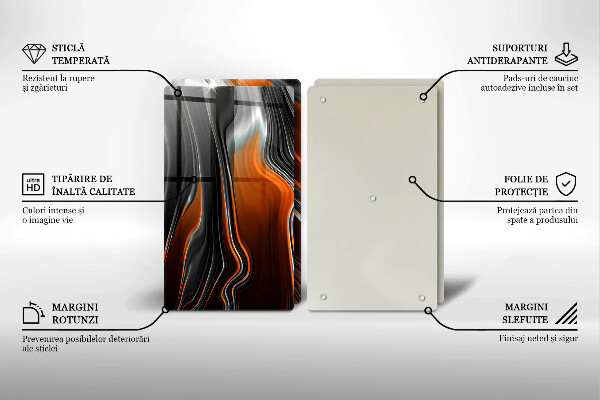 Főzőlap védő üveglap Absztrakt minta