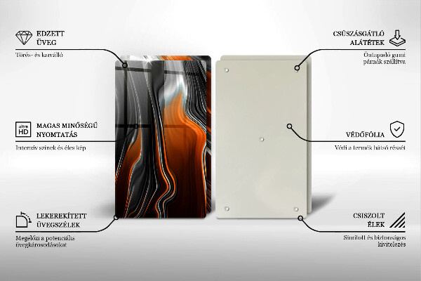 Főzőlap védő üveglap Absztrakt minta