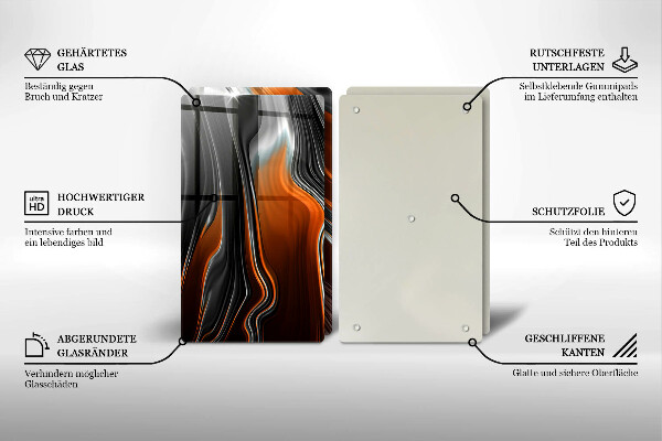 Főzőlap védő üveglap Absztrakt minta