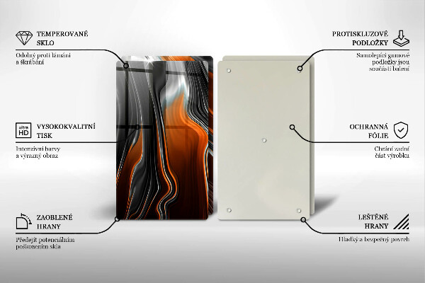 Főzőlap védő üveglap Absztrakt minta