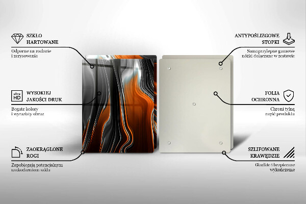 Főzőlap védő üveglap Absztrakt minta