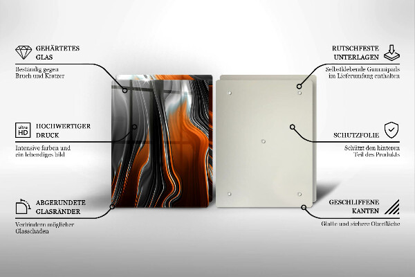 Főzőlap védő üveglap Absztrakt minta