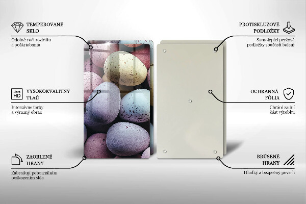 Főzőlap védő üveglap húsvéti tojás