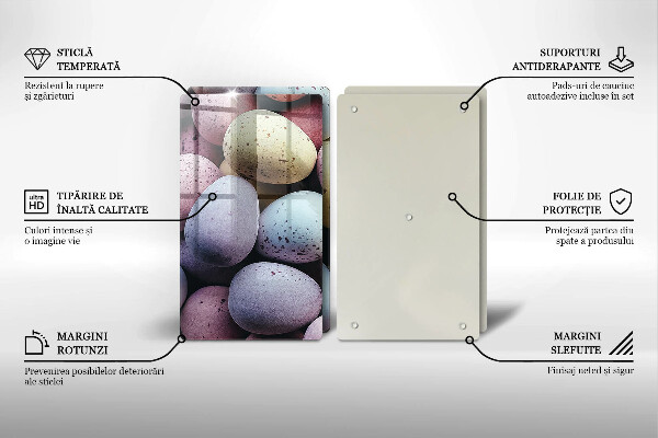 Főzőlap védő üveglap húsvéti tojás