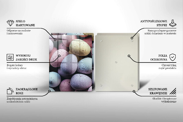 Főzőlap védő üveglap húsvéti tojás