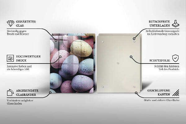 Főzőlap védő üveglap húsvéti tojás