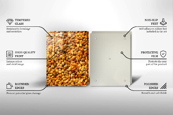 Főzőlap védő üveglap Dió keverék