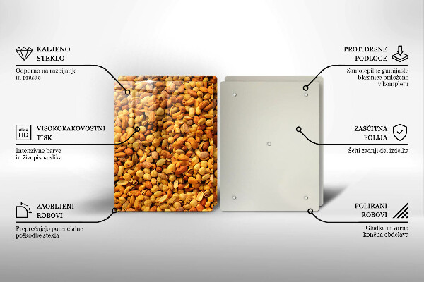 Főzőlap védő üveglap Dió keverék