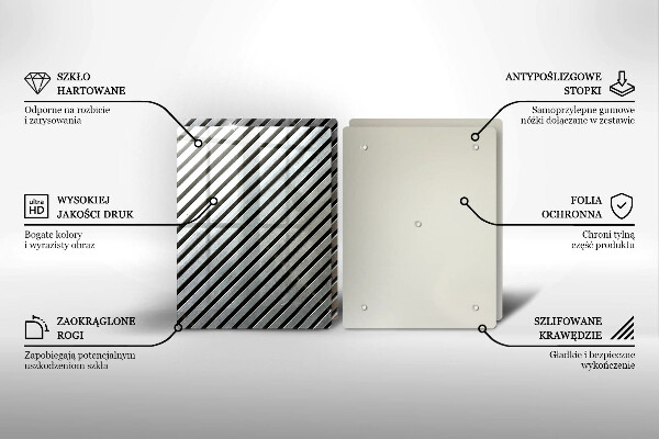 Főzőlap védő üveglap Fém vonalak