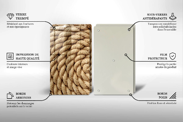 Főzőlap védő üveglap Feltekercselt kötél