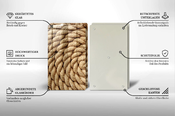 Főzőlap védő üveglap Feltekercselt kötél