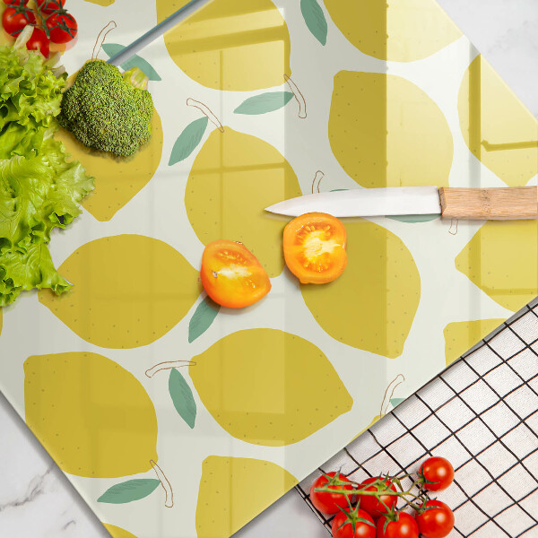 Főzőlap védő üveglap Rajzfilm citrom