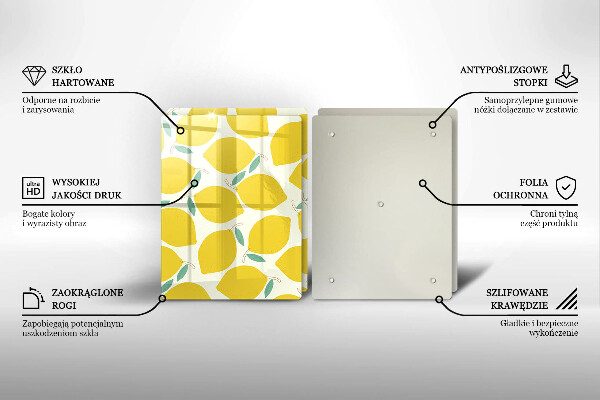 Főzőlap védő üveglap Rajzfilm citrom