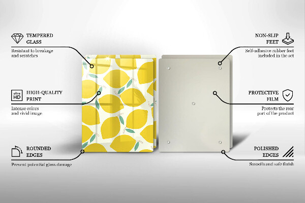 Főzőlap védő üveglap Rajzfilm citrom