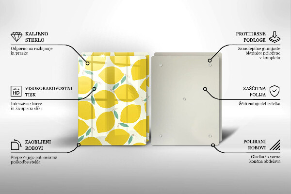 Főzőlap védő üveglap Rajzfilm citrom