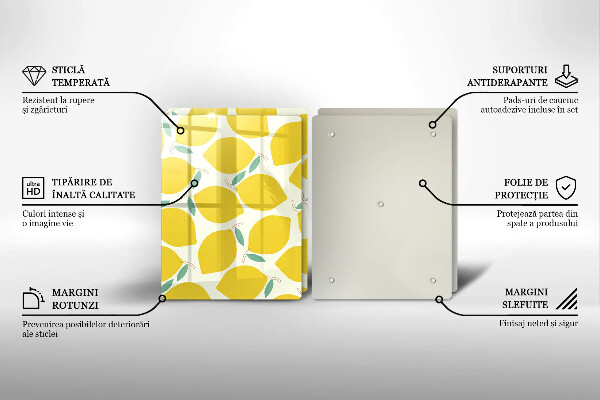 Főzőlap védő üveglap Rajzfilm citrom