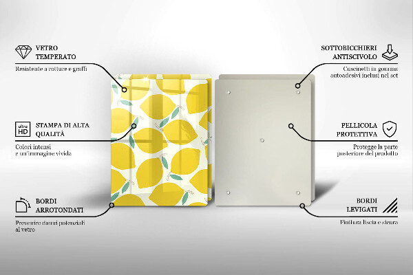 Főzőlap védő üveglap Rajzfilm citrom