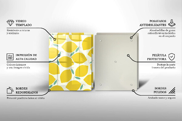 Főzőlap védő üveglap Rajzfilm citrom