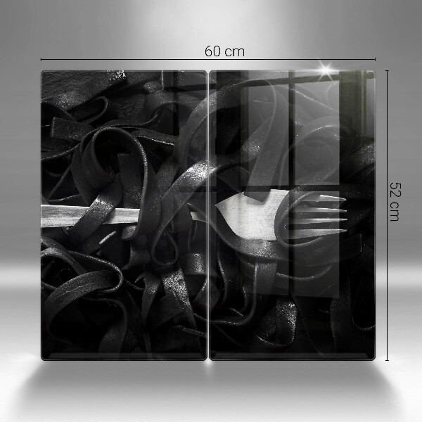 Főzőlap védő üveglap Fekete Tagliatelle tészta