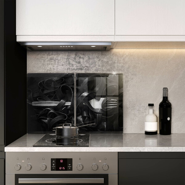 Főzőlap védő üveglap Fekete Tagliatelle tészta