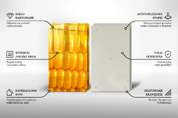 Főzőlap védő üveglap Kukoricaszemek