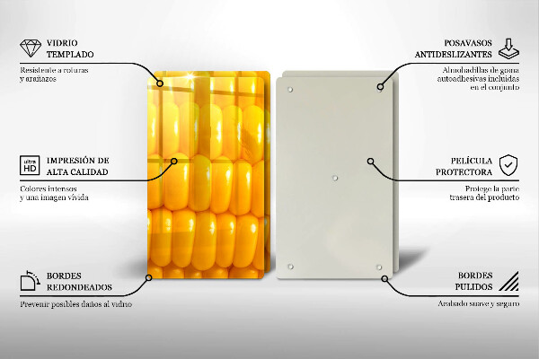 Főzőlap védő üveglap Kukoricaszemek