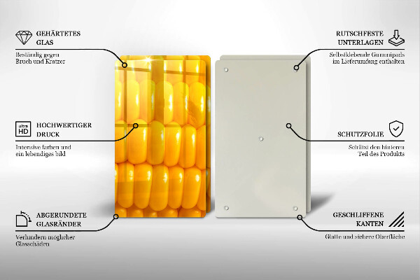 Főzőlap védő üveglap Kukoricaszemek