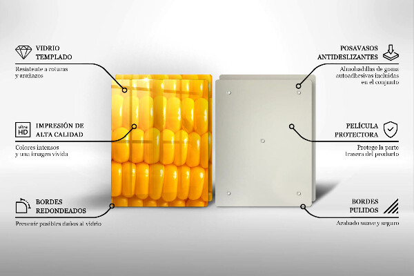 Főzőlap védő üveglap Kukoricaszemek