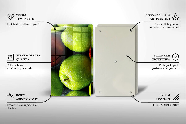 Főzőlap védő üveglap Lédús alma