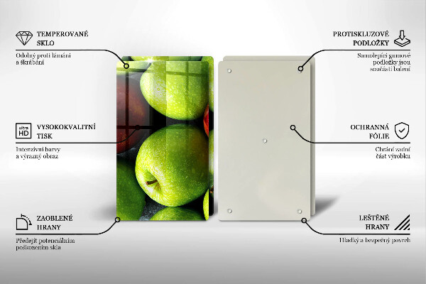 Főzőlap védő üveglap Lédús alma