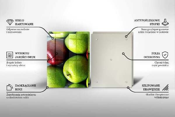 Főzőlap védő üveglap Lédús alma