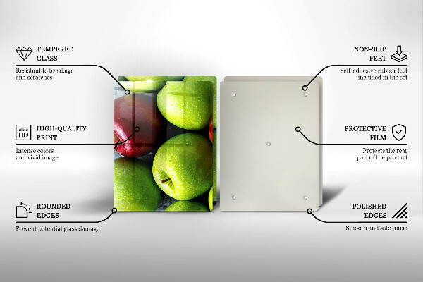 Főzőlap védő üveglap Lédús alma