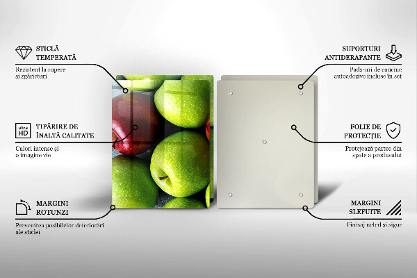 Főzőlap védő üveglap Lédús alma