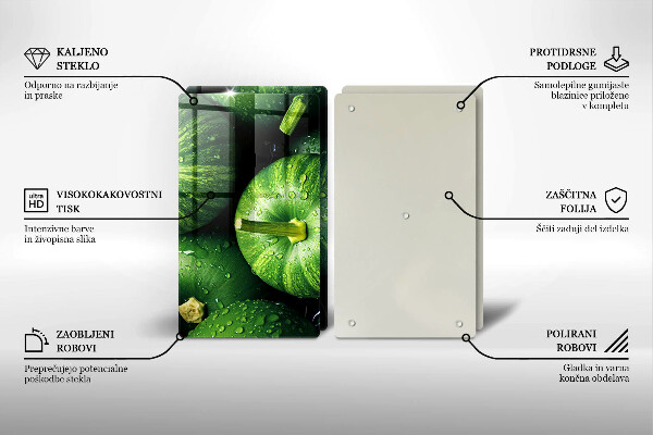 Főzőlap védő üveglap Zöld sütőtök