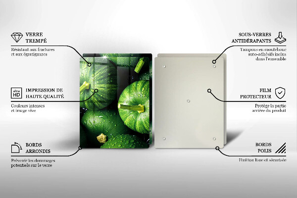 Főzőlap védő üveglap Zöld sütőtök