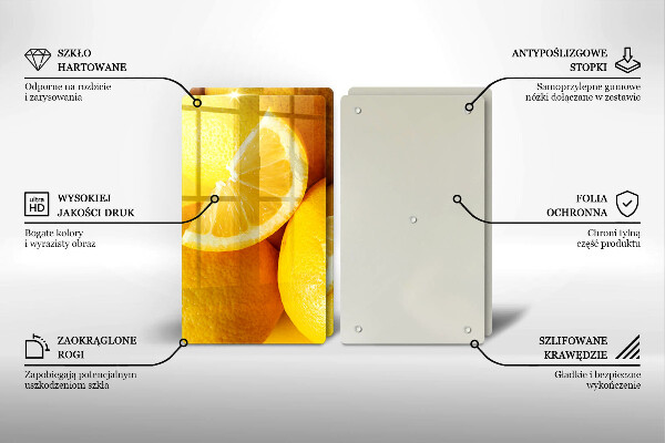 Főzőlap védő üveglap Lédús citromok