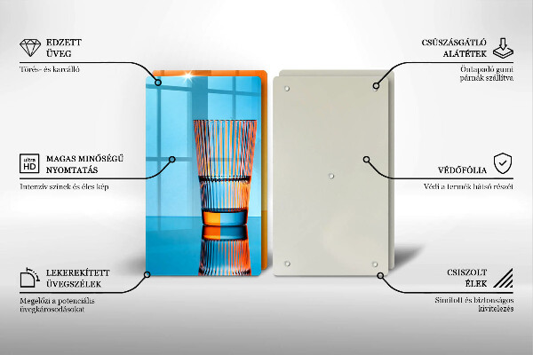 Főzőlap védő üveglap Két pohár vizet