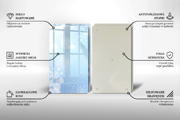 Főzőlap védő üveglap Téli textúra