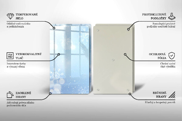 Főzőlap védő üveglap Téli textúra