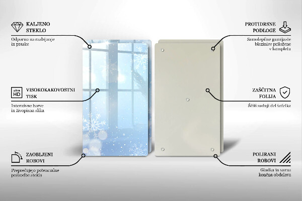 Főzőlap védő üveglap Téli textúra