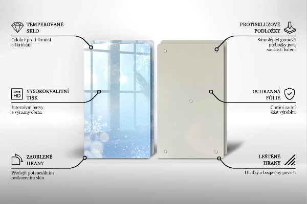 Főzőlap védő üveglap Téli textúra