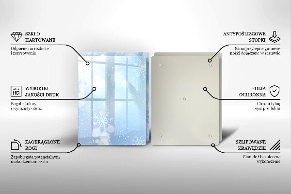 Főzőlap védő üveglap Téli textúra