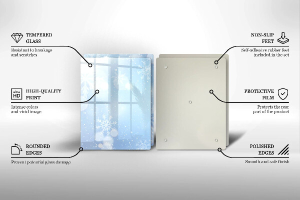 Főzőlap védő üveglap Téli textúra