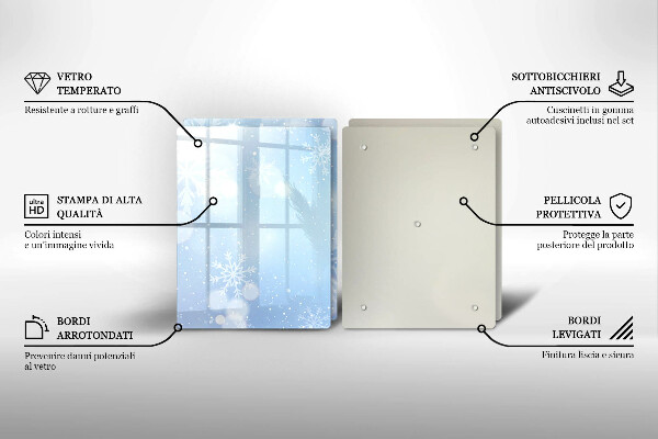 Főzőlap védő üveglap Téli textúra