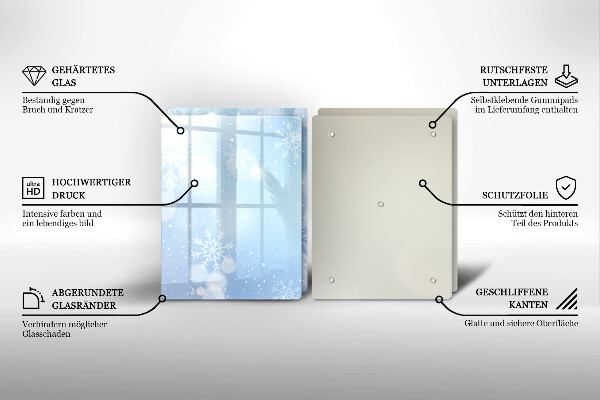 Főzőlap védő üveglap Téli textúra