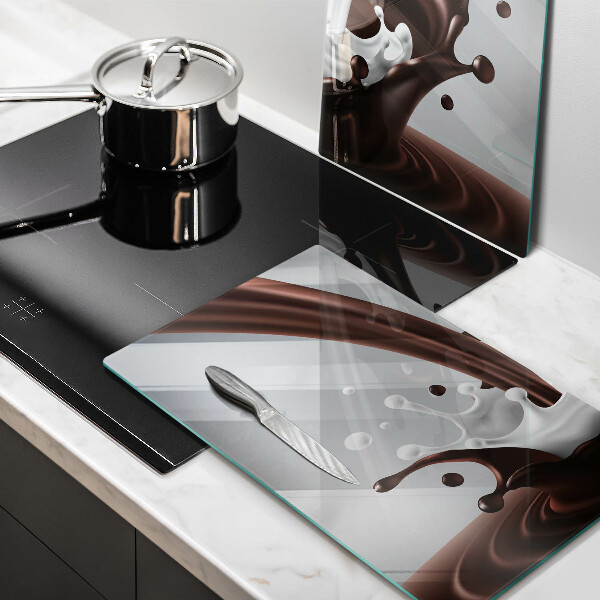 Főzőlap védő üveglap Tej és csokoládé