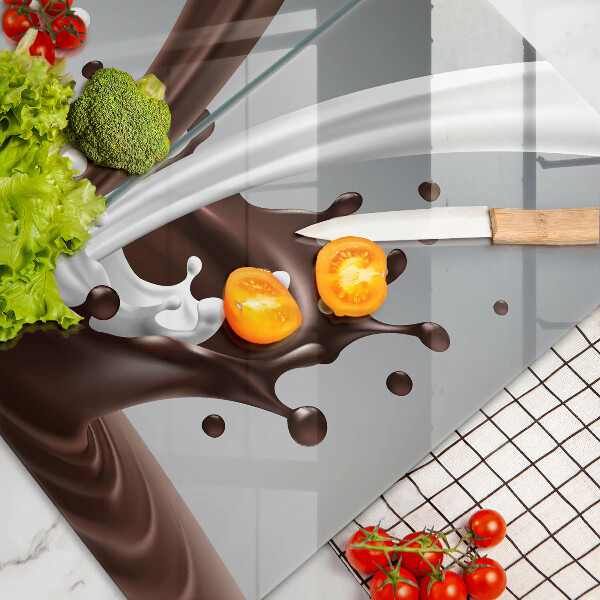 Főzőlap védő üveglap Tej és csokoládé