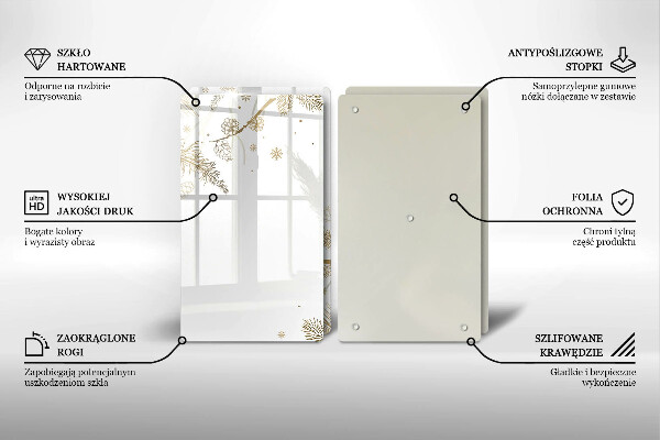 Főzőlap védő üveglap Téli díszek